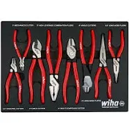 Wiha 34682 8 Piece Classic Grip Pliers and Cutters Tray Set