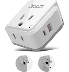 Ceptics Japan, Philippines Travel Plug Adapter, With Type A,B Swadapt Attachment