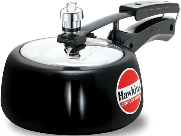 NEW Hawkins CB15 Hard Anodized Pressure Cooker, 1.5 Liter Contura Black small