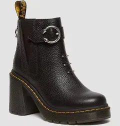 Dr. Martens Women's Spence Piercing Leather Flared Heel Chelsea Boots