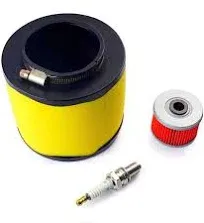 JahyShow air filter oil filter & spark plug compatible for honda fourtrax 300 2x4 & 4x4 trx300 / fw