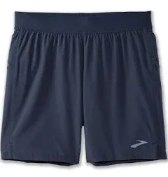 brooks sherpa shorts mens xxl navy blue nwt 7” inseam running