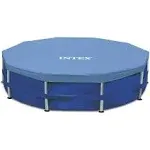 Intex Round Metal Frame Pool Cover Blue 15 ft