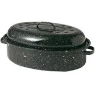 15-Inch Covered Oval Roaster 15 inches Black