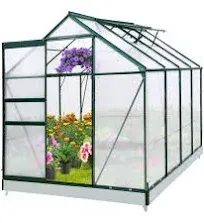 Eagle Peak Polycarbonate and Aluminum Walk-in Hobby Greenhouse