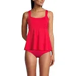 Lands' End Women's Adjustable Scoop Neck Flutter Tankini Top