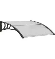 VEVOR Window Door Awning Canopy 40" x 40", UPF 50+ Polycarbonate Entry Door Outdoor Window Awning Exterior, Front Door Overhang Awning for Sun Shutter, UV, Rain, Snow Protection, Hollow Sheet