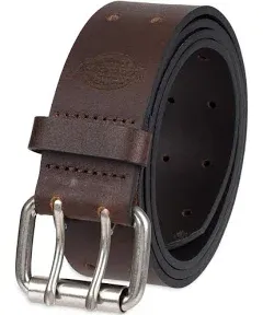 Dickies Men's Leather Double Prong Belt