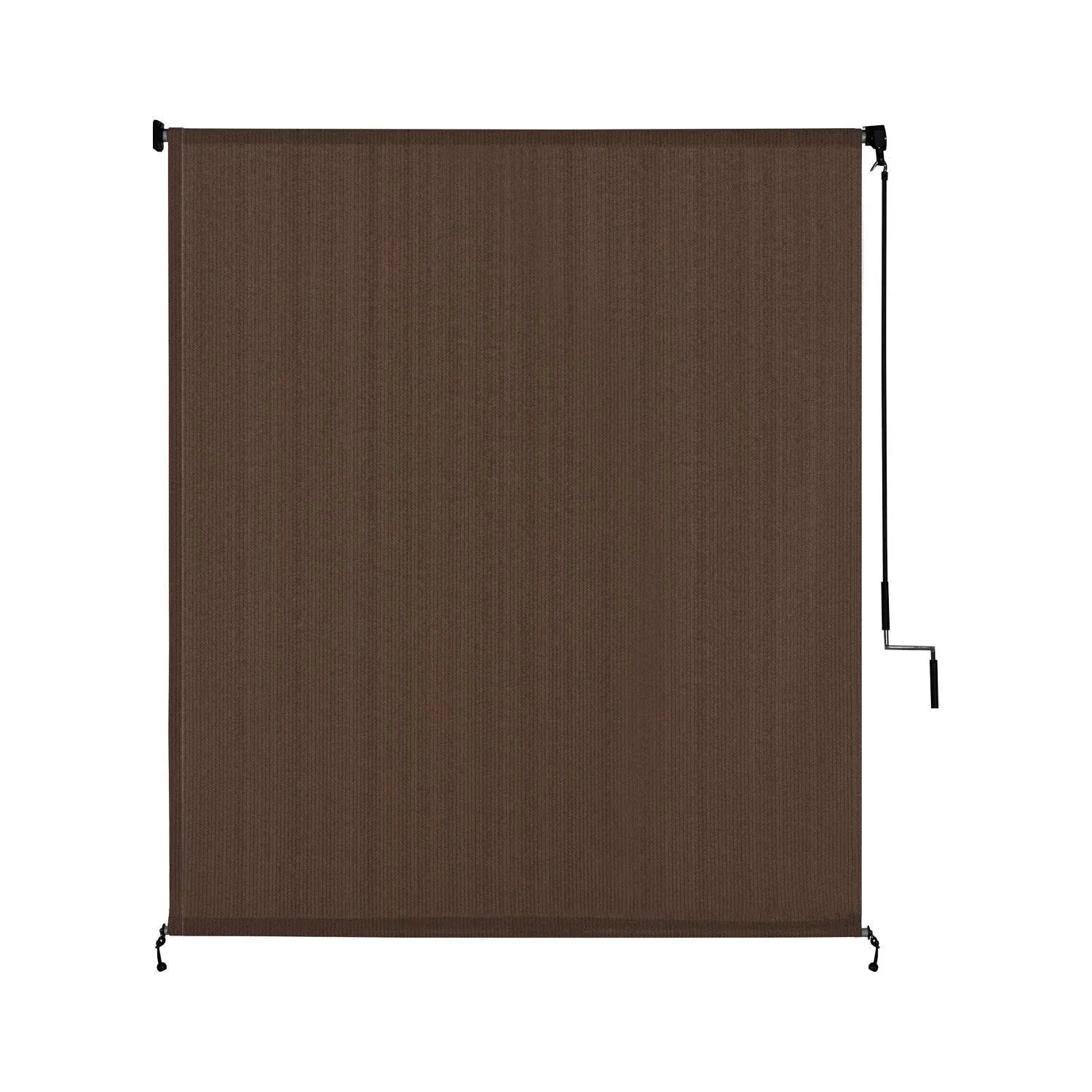 Vicllax Outdoor Roller Shade, Patio Cordless Blinds Roll Up Shade (7' W x 8' L), Mocha