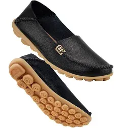 DUOYANGJIASHA Women's Comfortable Loafers Casual Round Toe Moccasins Wild Driving Flats Soft Walking Shoes Women Slip On