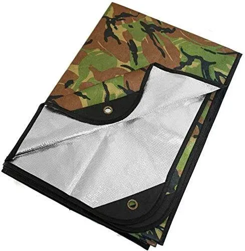 Heavy Duty Survival Blanket – Insulated Thermal Reflective Tarp - 60&#034; x 82&#034;. ...