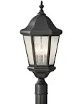 Generation Lighting - OL5907BK - Three Light Outdoor Post Lantern - Martinsville - Black