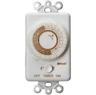 Light Switch to Timer 24-Hour Mechanical Converts A Wall Light Switch to Timer