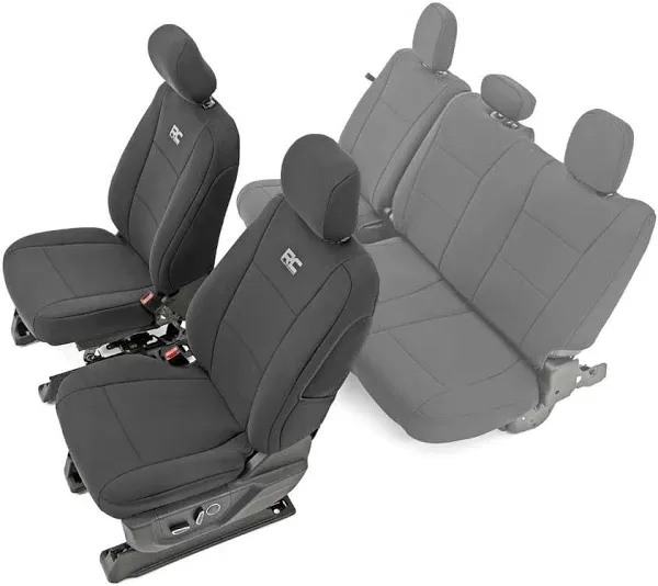 Rough Country Neoprene Front Seat Covers (Black) - 91016