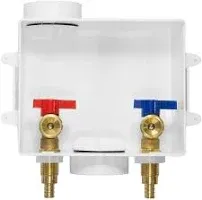 EFIELD Washing Machine Outlet Box , 1/4 Turn Brass Valves , 1/2&#034; Crimp Pex Inlet