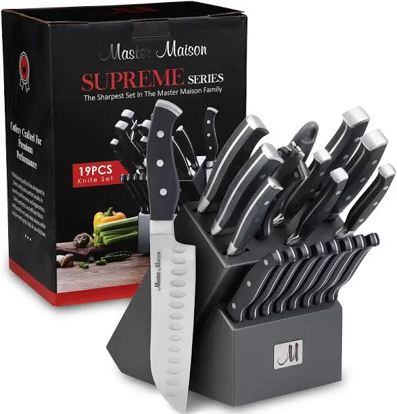 Master Maison 19-Piece Premium Kitchen Knife Set