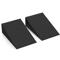 Set of 2 Foam Wedge Slant Boards for Yoga Workout and other uses/ Black in Color