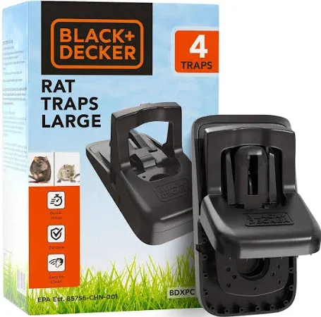 BLACK+DECKER Rat Traps Indoor &amp; Rat Trap Outdoor- Mouse Traps Indoor for Home...