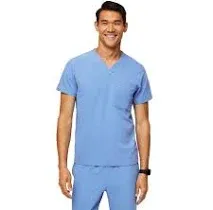 Figs Mens Navy Leon - Two-Pocket Scrub Top