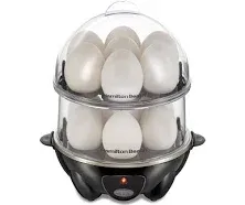 Hamilton Beach 3-in-1 Egg Cooker with 14 Egg Capacity - Black