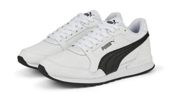 Puma Kids Boys St Runner V3 Leather Lace Up Sneakers Shoes Casual - White