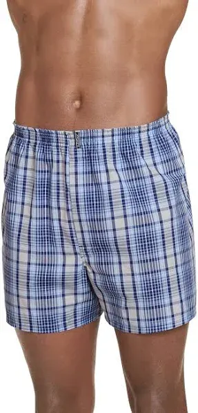 Jockey Men's Classic Woven Full Cut 3 Pack Boxers