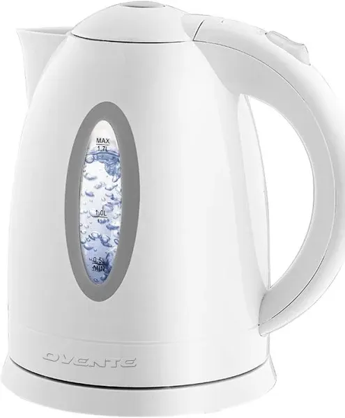 Ovente KP72W 1.7 Liter BPA Free Cordless Electric Kettle