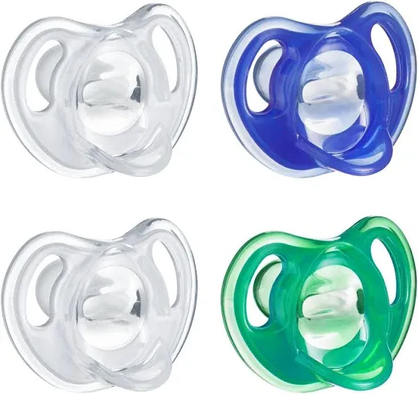 Tommee Tippee Ultra-Light Silicone Pacifier | 6-18m, 2-Count | Includes Sterilizer Box, Size: 6-18 Months