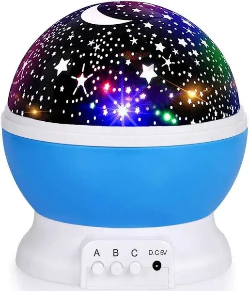 RICTLY Night Light For Kids, Kids Night Light, Star Night Light, Nebula Star Projector 360 Degree Rotation - 4 LED Bulbs 12 Light Color Changing With