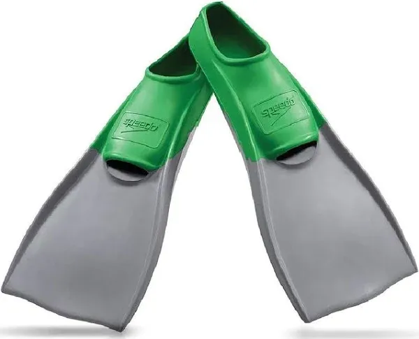 Speedo Trialon Rubber Swim Fins M Medium Grey Mens 7-8 Women 8-9 New