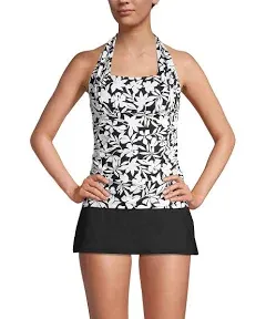 Lands' End Women's Chlorine Resistant Square Neck Halter Tankini Swimsuit Top