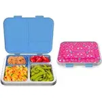 Kids&#039; Stainless Steel Leakproof 3 Compartments Bento-Style Lunch Box-gray