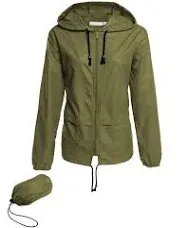 Avoogue Raincoat Women Lightweight Waterproof Rain Jackets Packable Outdoor Hooded Windbreaker