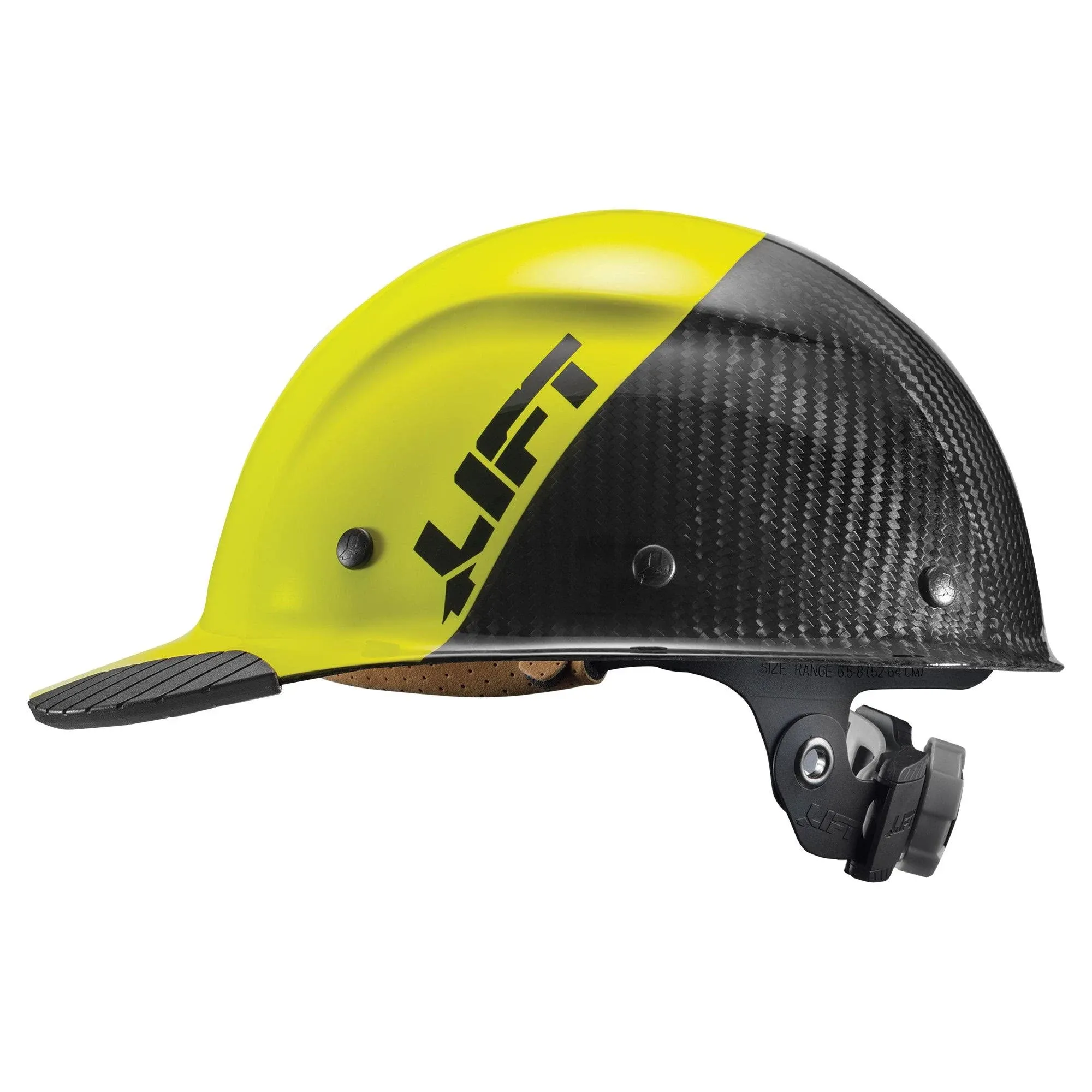 Lift Safety DAX Fifty 50 Hard Hat, Carbon Fiber Cap (Orange/Black) (HDC50C-19OC)