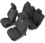 Rough Country 91031 - Seat Covers - FR & RR - Crew Cab - Toyota Tacoma 2WD 4WD (16-23)