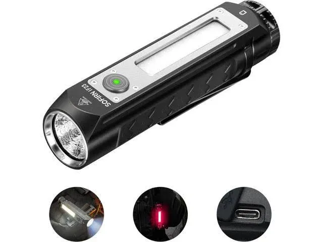 Sofirn IF23 Rechargeable EDC Flashlight with Side RGB Light battery