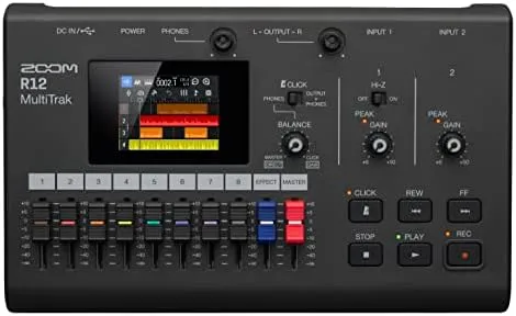 R12 Multi Track Portable Recorder, with Touchscreen, Onboard Editing, 8 Track...