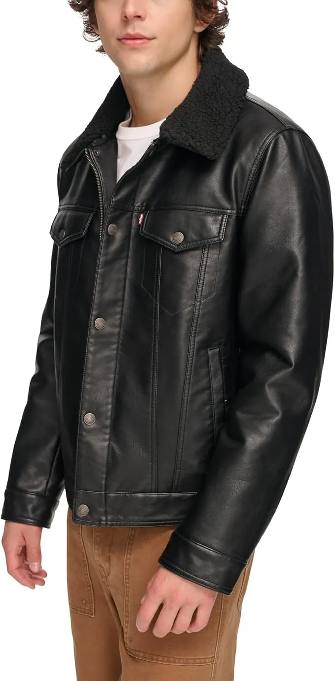 Levi's Men's Faux Leather Classic Trucker Jacket