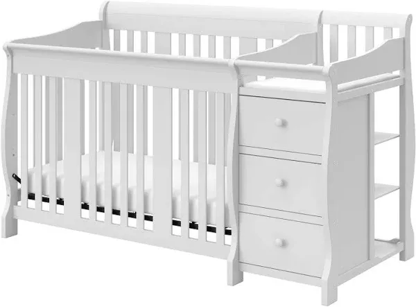 Storkcraft Portofino 4-in-1 Convertible Crib and Changer - Pebble Gray