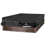 Himal Square Hot Tub Cover - Heavy Duty 600D Polyester 85 x 85 Inch Black