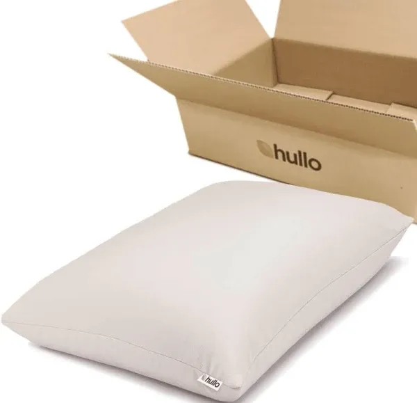 Hullo Buckwheat Pillow Standard Size 20"×26" • Organic, Cooling, Firm Pillow for Sleeping • Made in USA