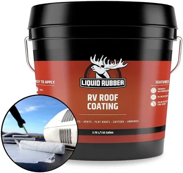 Liquid Rubber RV Roof Coating Solar Reflective Sealant Trailer Roof Repair