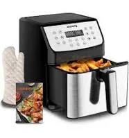 JOYOUNG Air Fryer 5.8QT Detachable Double Basket Air Fryers 1700W 13-in-1 Presets Airfryer One Touch LED Touchscreen Air Fryer Toaster Oven with Recipe