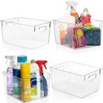 ClearSpace Plastic Storage Bins – Perfect Kitchen Organization or Pantry Storage – Fridge Organizer