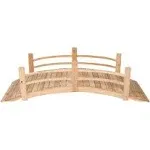 Shine Company Cedar Wood Garden Bridge with Side Rails