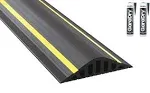 2 inch High Garage Door Flood Barrier Threshold Kit Garadam (10'3 inch) | Flexible PVC | Complete Kit Includes 2 Adhesives | GaraDry, Yellow