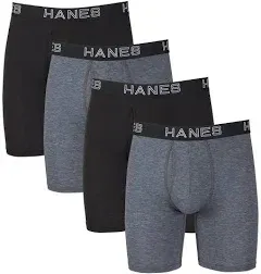 Hanes Men's Ultimate Comfort Flex Fit Total Support Pouch Long Leg Boxer Brief