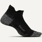 Feetures - Plantar Fasciitis Relief Sock Light Cushion No Show Tab BLACK Large