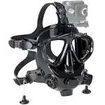 Full Face Dive Mask Support Diving & Snorkeling, Full Face Snorkel Mask Adjustable Scuba Mask with Camera Mount Provide 180° View Panoramic Compatiable with SMACO 1L/1.9L Mini Scuba Tanks