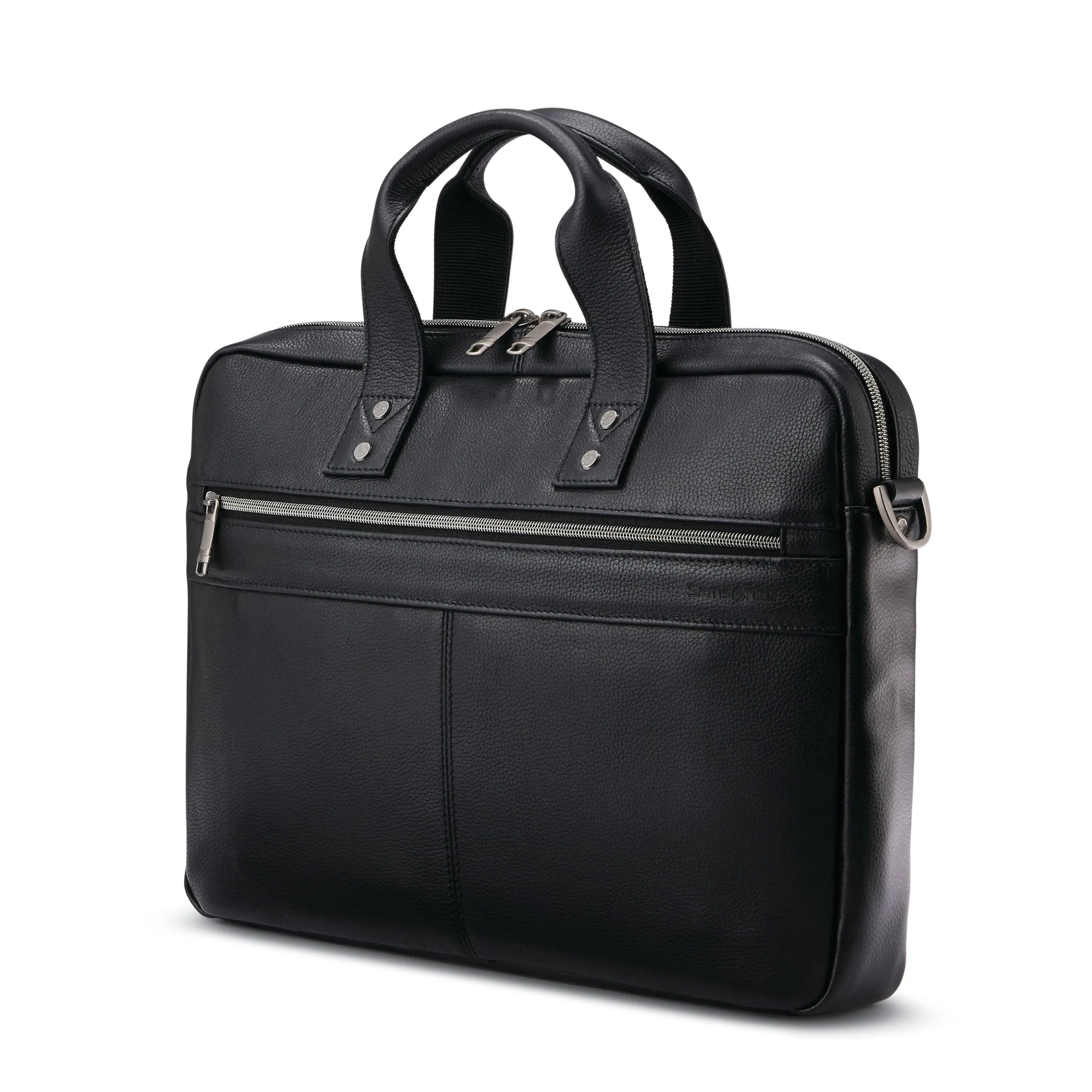 Samsonite Classic Leather Slim Brief (Black)